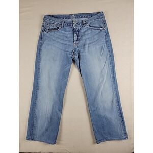 7 For All Mankind Jeans Men 36x30 Y2K Vintage Button Fly Made USA 100% Cotton